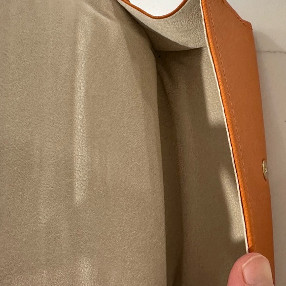 Tory Burch Orange Leather glasses case - Picture 10 of 10